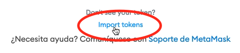 MetaMask - Importar Token