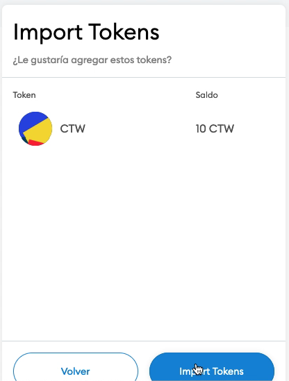 MetaMask - Importar Token