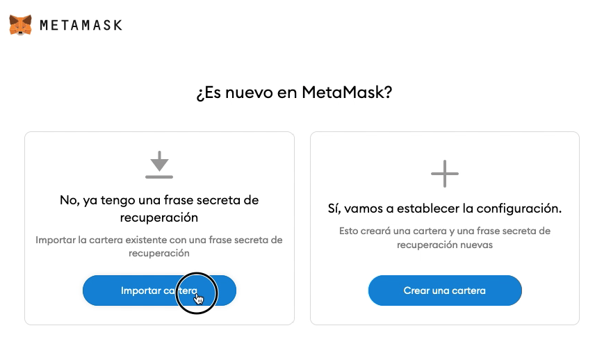 importar a Metamask